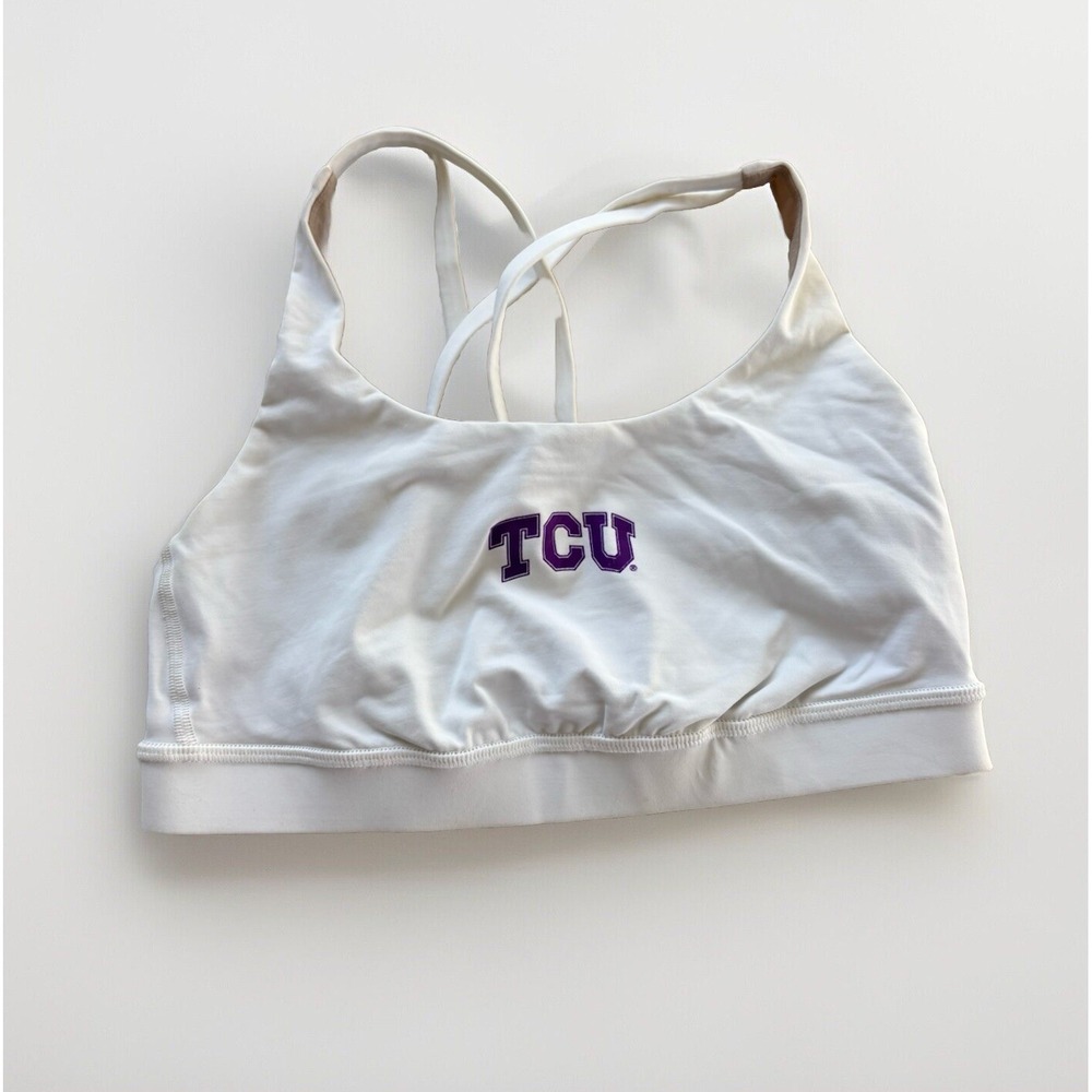 Lululemon TCU LOGO MERCH Energy Bra Women's Size 6 White